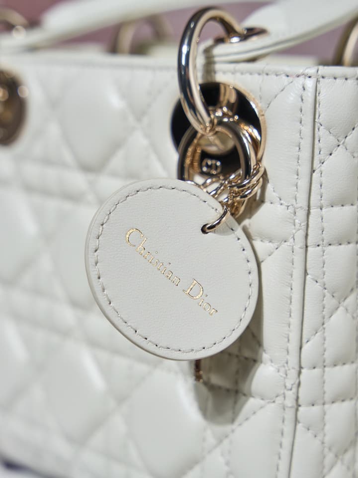 Dior Classic Lady Lambskin Handbag in Blush Pink