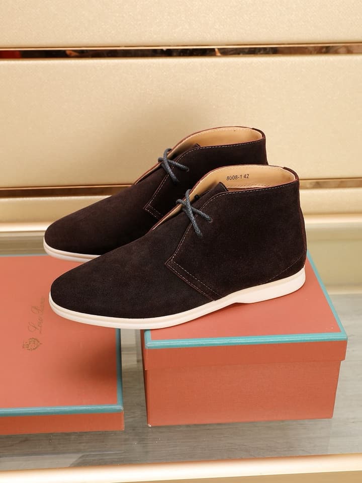 Loro Piana Water-Repellent Suede Moccasin Loafers in Black