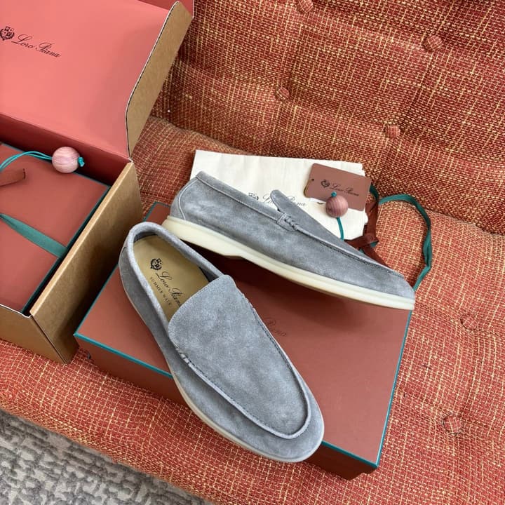 Loro Piana Suede Loafers in Brown