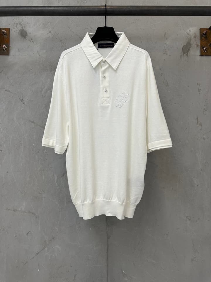 Louis Vuitton Button Pullover Polo Shirt – 24SS in Navy Blue