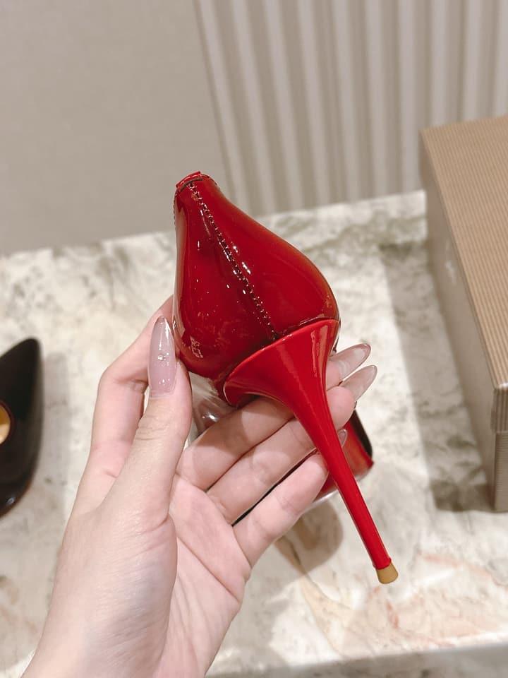 Christian Louboutin Platform Heeled Sandals – 2025 SS Show Model in Black Suede