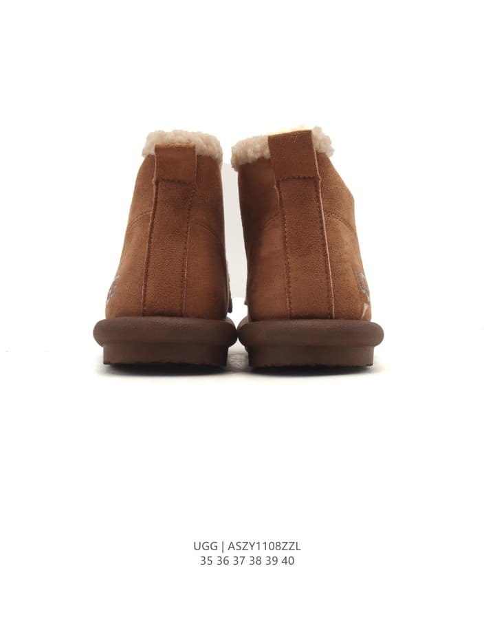 UGG Mid-Height Sheepskin Snow Boots in Light Taupe