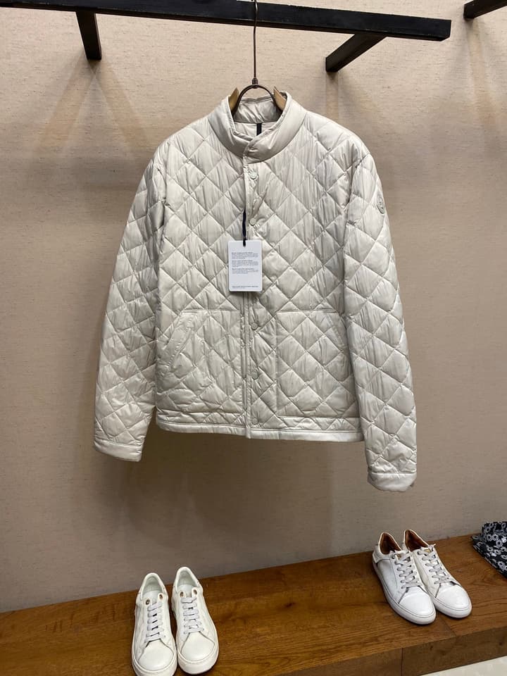 Moncler Men's Lightweight Stand Collar Down Jacket – 25FW in Quilted Black Jacket
