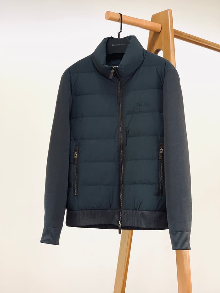 Zegna Spliced Down Puffer Jacket – 2025FW in Classic Black