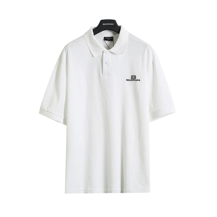 Balenciaga Double B Embroidered Polo Shirt – 26SS in Black