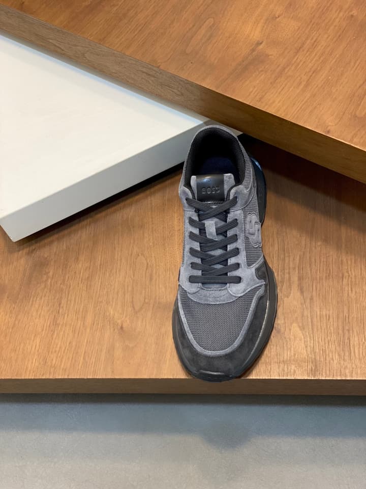 Boss Menswear Suede and Mesh Sneakers