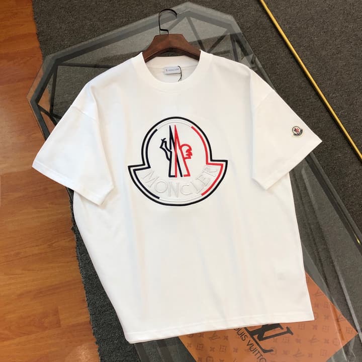 Moncler Embroidered Logo Crewneck T-Shirt – 2025 Spring/Summer Collection in Black