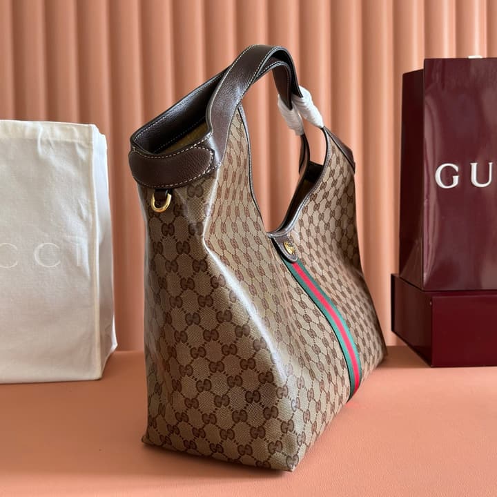 Gucci Giglio Coated GG Tote Bag – Spring/Summer Collection – 2026SS in Crystal Brown