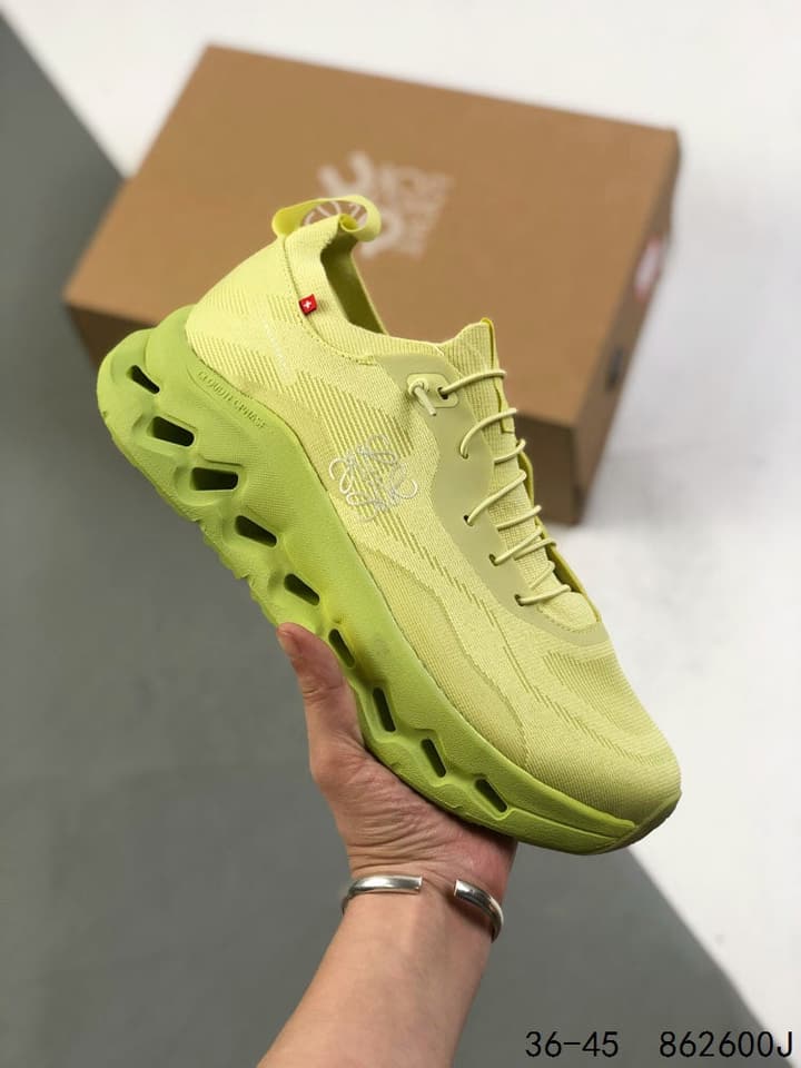 Loewe x On Cloudtilt Lightweight Sneakers in Olive Green