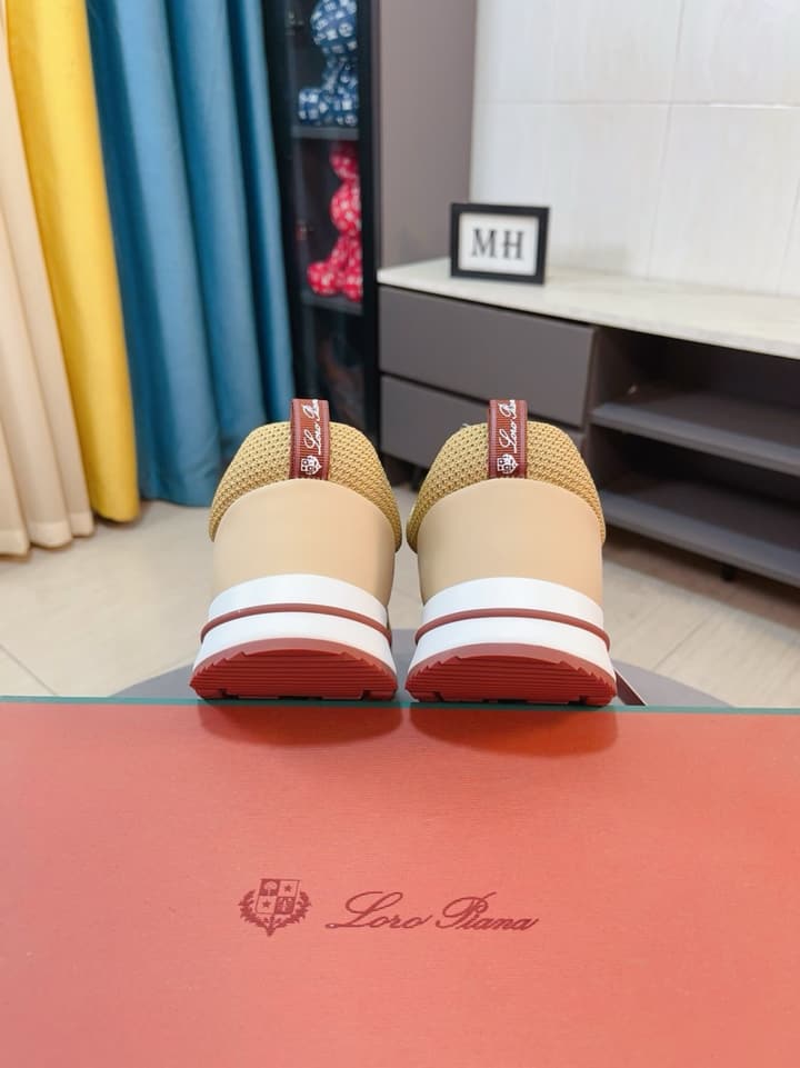 Loro Piana Classic Mesh and Leather Loafers