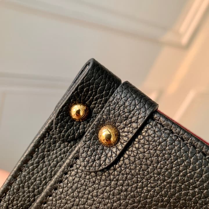 Louis Vuitton OnTheGo Monogram Empreinte Tote in Black Monogram Empreinte With Red Lining
