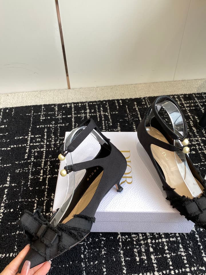 Dior J'Adior Jolie Pearl Pointed-Toe Pumps – 2024SS in Black