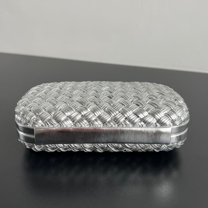 Bottega Veneta Knot Evening Clutch Bag in Gold