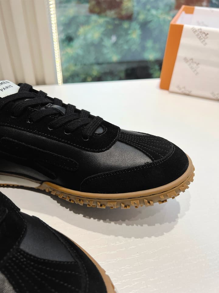 Hermès Bouncing Calfskin Sneakers in Tan Suede