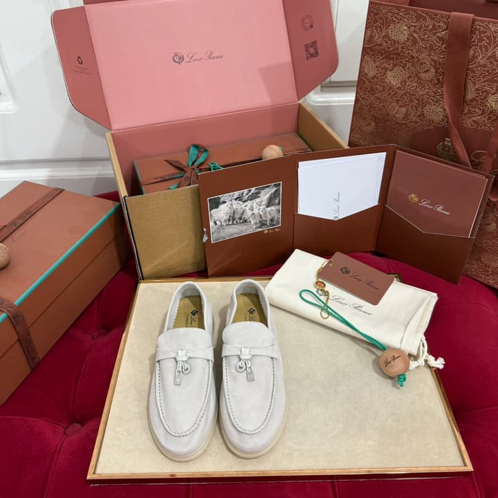 Loro Piana Summer Charms Walk Kids Moccasin Loafers – Kids Collection in Cream