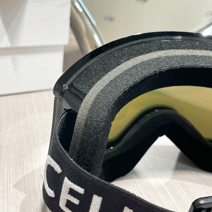 Celine Ski Goggles in Black Frame Silver Lens