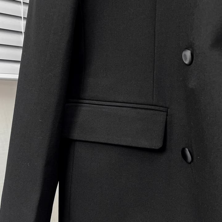 Saint Laurent Iconic Double-breasted Blazer in Classic Black