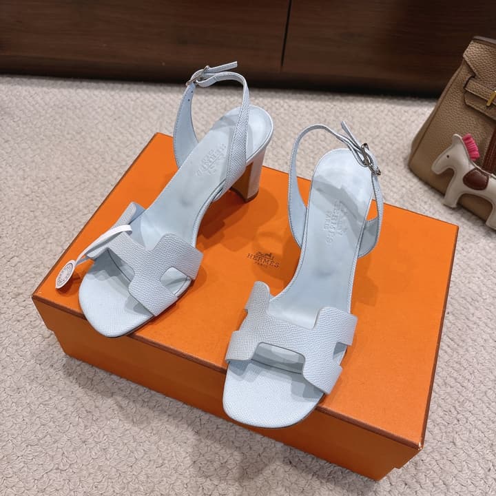 Hermès Eremite 80 Heeled Sandals in Blush Pink
