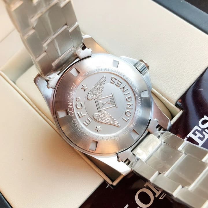 Longines Conquest Automatic Watch (Eddie Peng Edition) in Blue Dial With Blue Rubber Strap