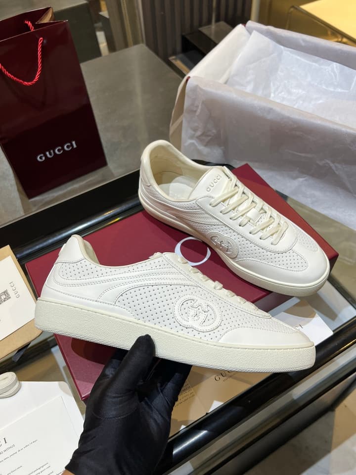 Gucci Retro German Training Sneakers in Black Monochromatic
