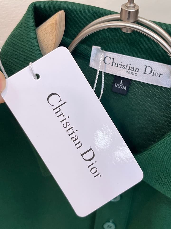 Dior Embroidered Logo Piqué Cotton Polo Shirt – 2026 Spring/Summer Collection in Classic Black