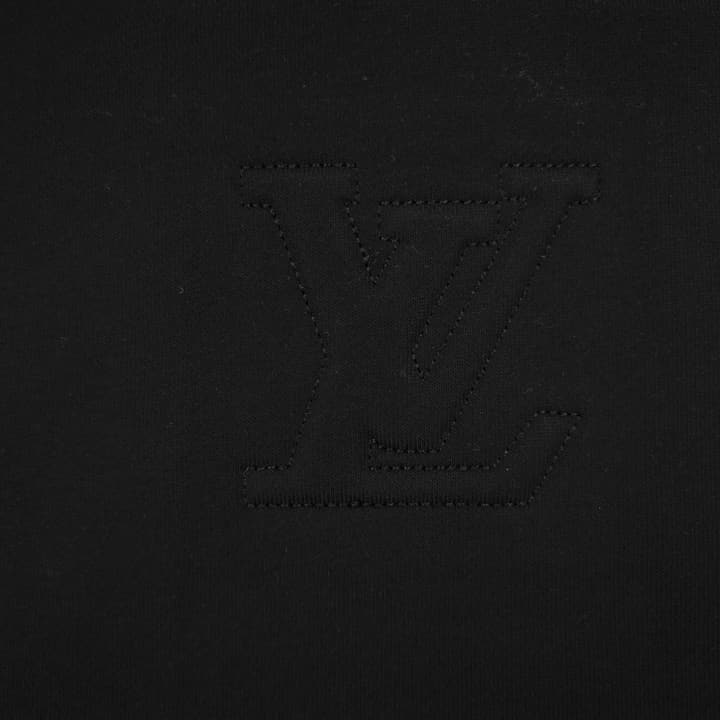 Louis Vuitton Embroidered Patch Logo Hoodie – 2025FW in Classic Black