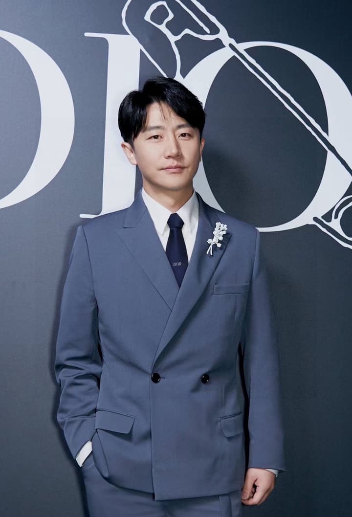 Dior Men's Logo Jacquard Tie in Deep Navy