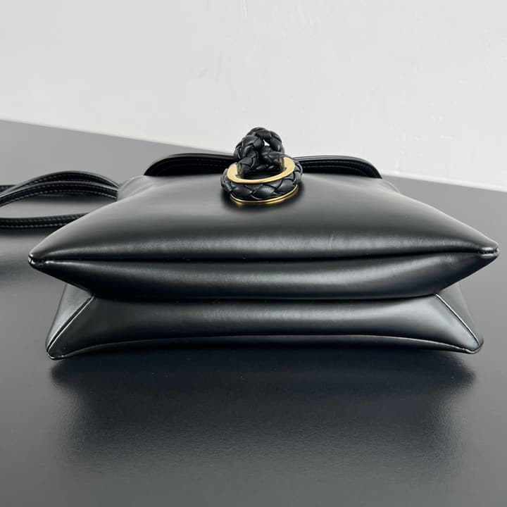Bottega Veneta Baby Liberta Calfskin Shoulder Bag in Classic Black