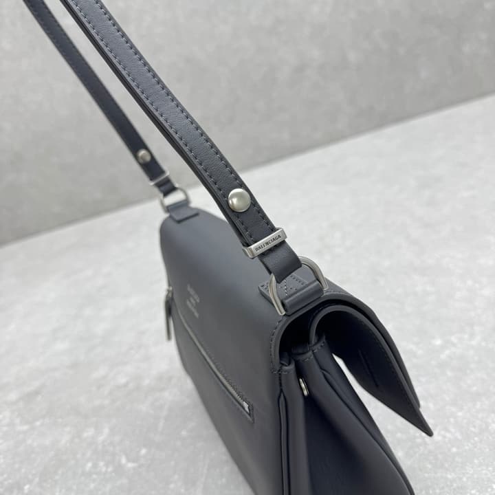 Balenciaga Bel Air Flap Small Leather Bag in Grey