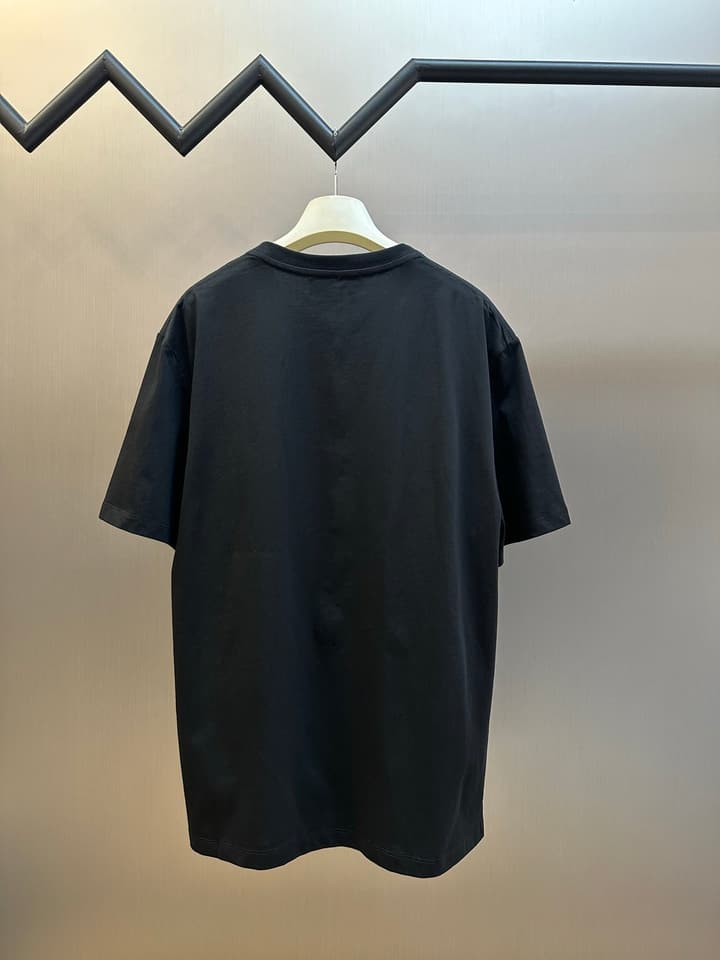 Loewe Double Anagram Embroidery Crewneck T-Shirt in Black