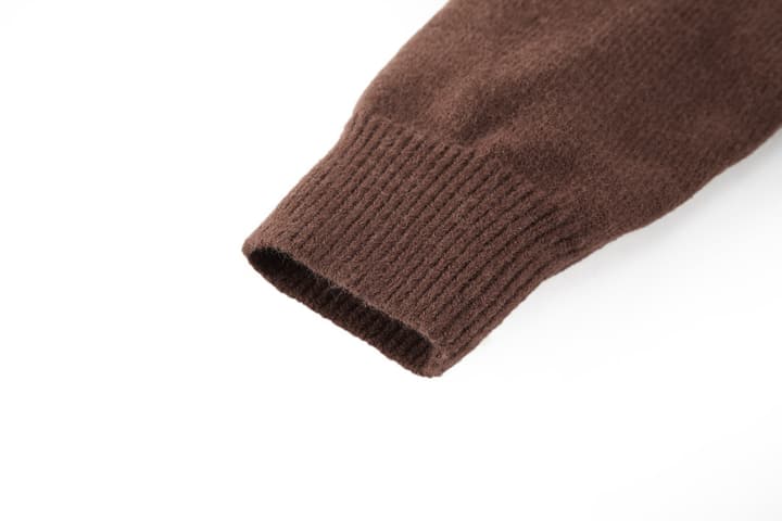 Celine Triomphe Embroidered Knit Sweater in Black