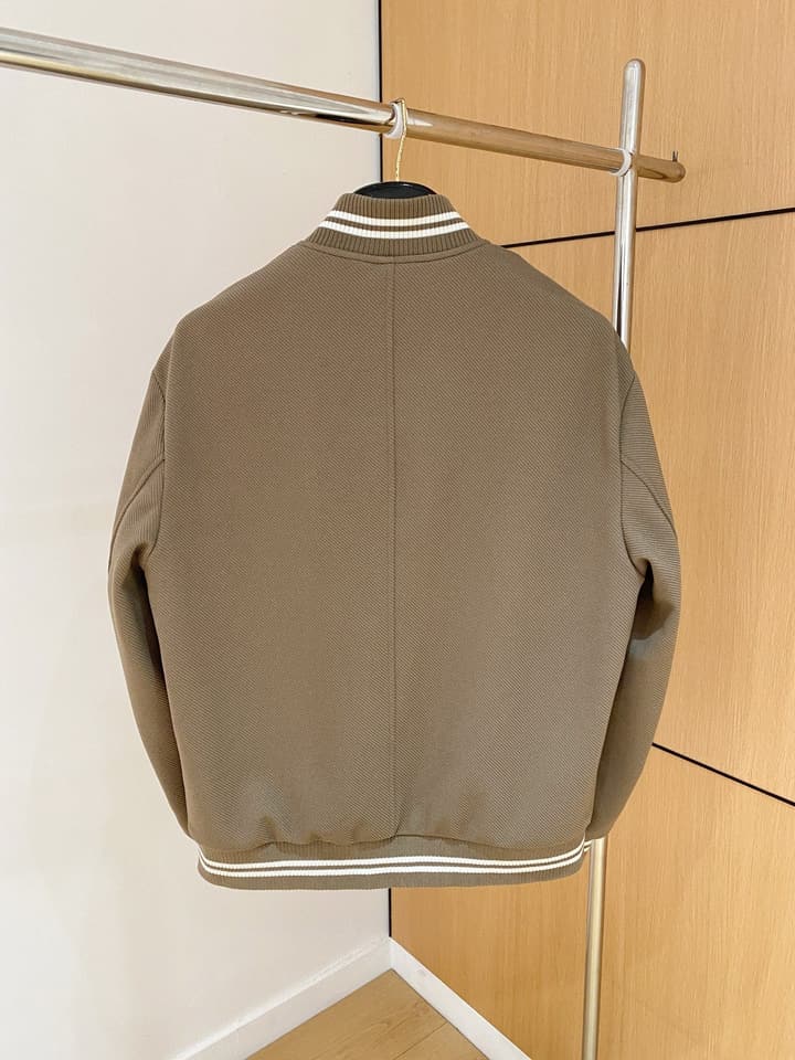 Loro Piana Men's Casual Jacket – Spring/Summer Collection – 2025SS in Black Varsity Jacket
