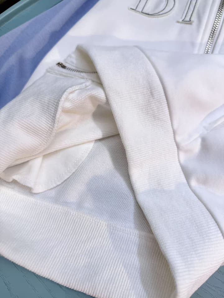 Dior Children's Hooded Tracksuit Set – 2025FW – Kids Collection in White And Periwinkle Set
