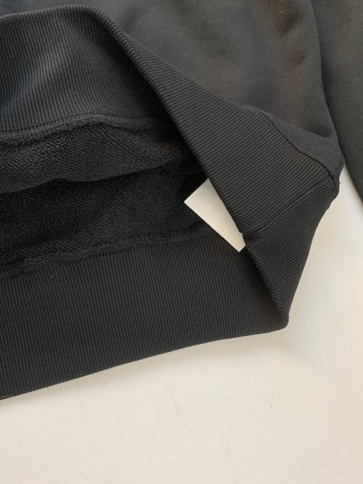 AMI Paris Heart Logo Embroidered Hoodie – 25SS in Black Crewneck
