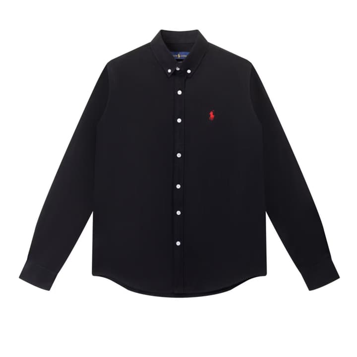 Ralph Lauren Unisex Oxford Long Sleeve Shirt in Black