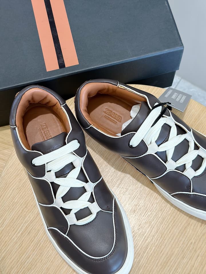 Zegna Tiziano Couture Sneakers in Black With Matching Laces