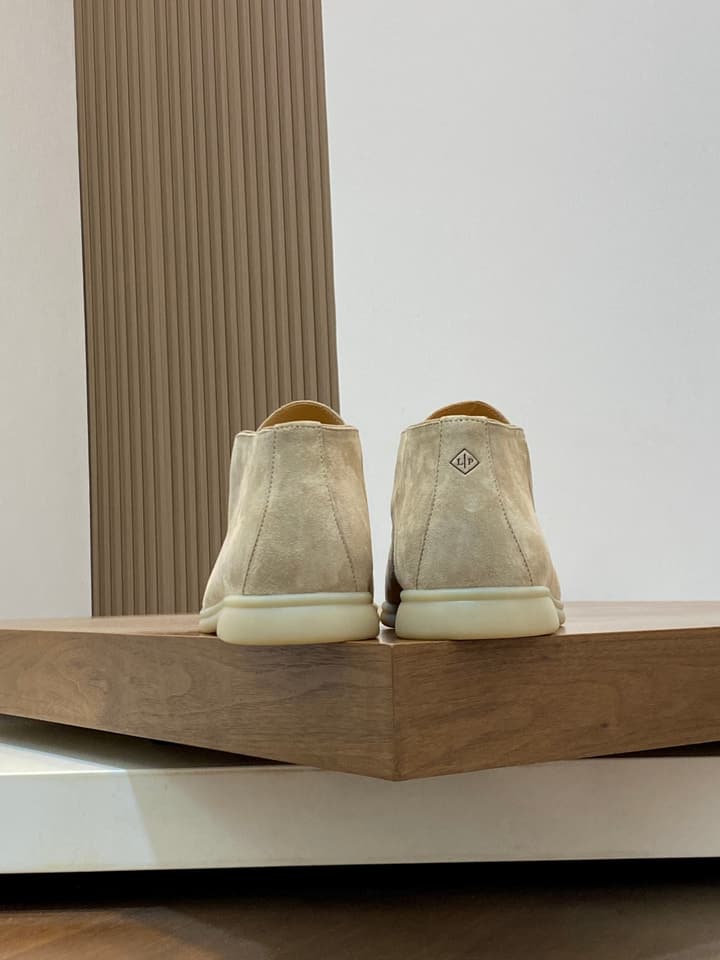 Loro Piana Suede Leather Slip-On Loafers in Camel Tan Suede