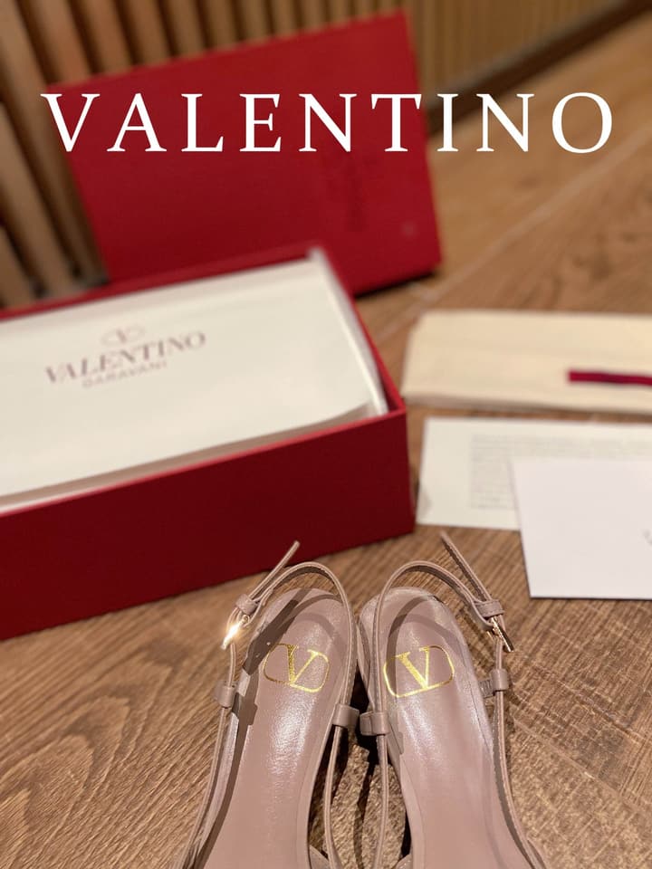 Valentino VLogo Signature Rhinestone Low-Heel Pumps – 2022 Collection in Nude Beige