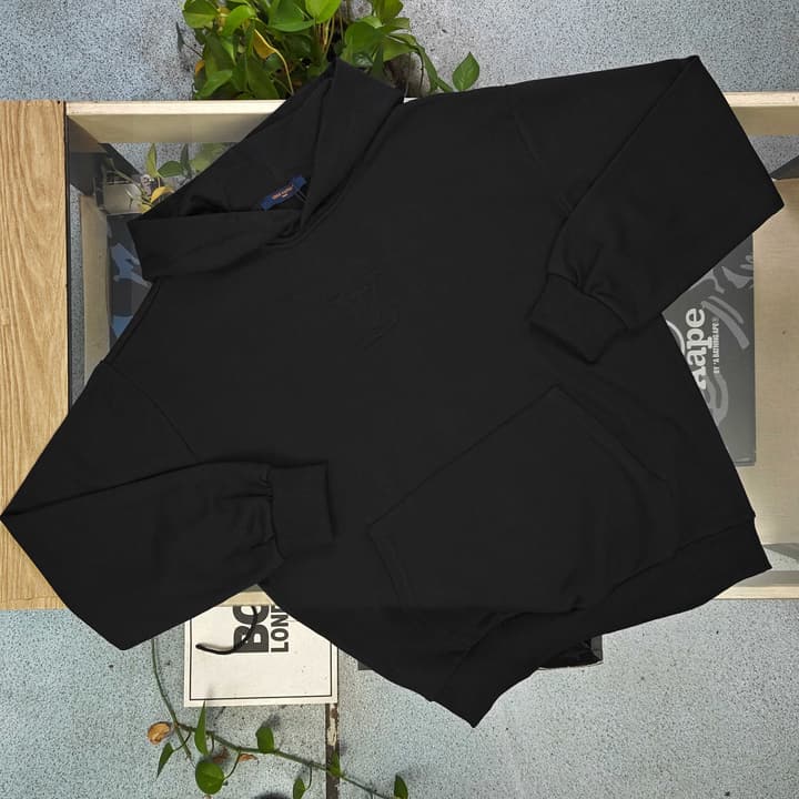 Louis Vuitton Embroidered Patch Logo Hoodie – 2025FW in Classic Black
