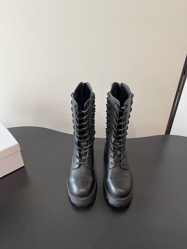 Dior D-Road Lace-Up Combat Boots