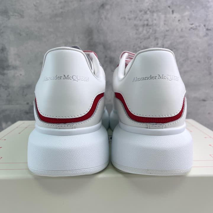 Alexander McQueen Oversized Platform Sneakers in All White Textured