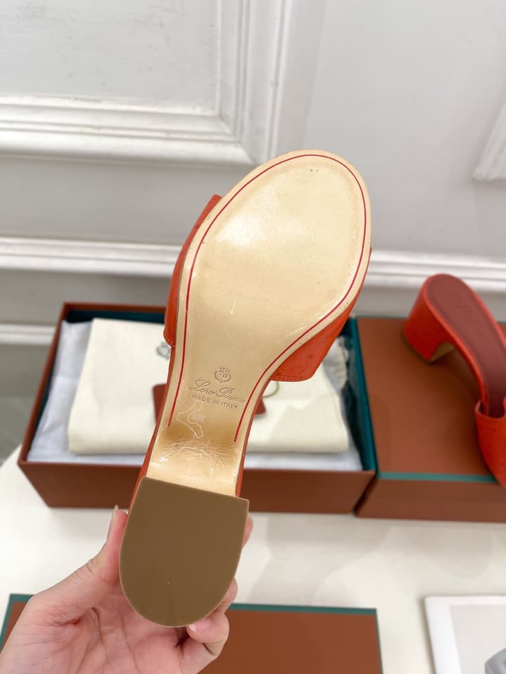 Loro Piana Summer Charms Ostrich Mules – 2025 Spring/Summer Collection in Black