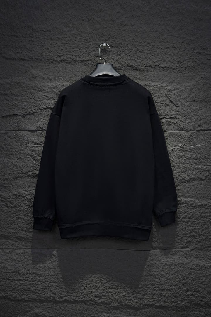 Miu Miu Embroidered Oversize Cotton Sweatshirt in Heather Grey
