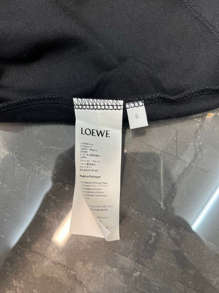 Loewe Cotton-Blend Raglan T-Shirt in Black