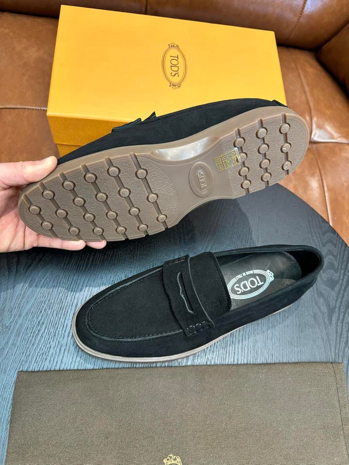Tod's Suede Calfskin Loafers