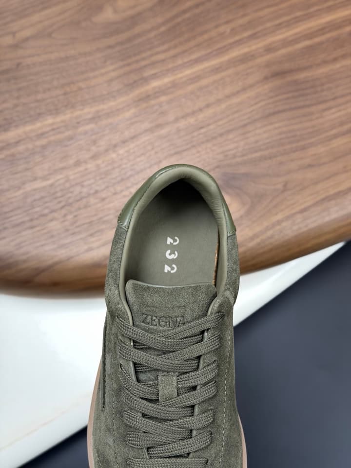 Zegna Old Money Suede Casual Sneakers