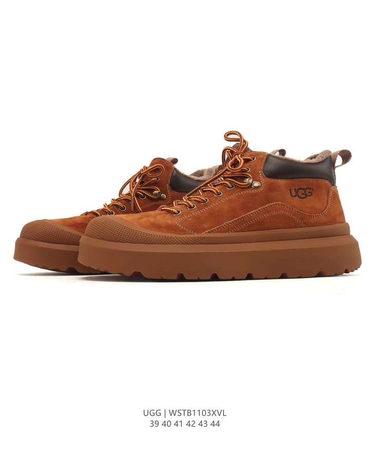 UGG Retro Low-Top Sneaker Boots in Rust Brown Suede