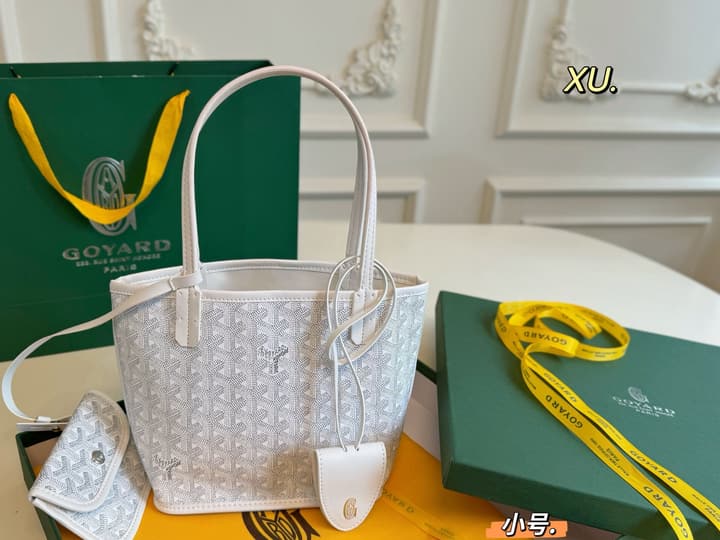 Goyard New Small Mother-Child Tote Bag in Classic Black And Tan