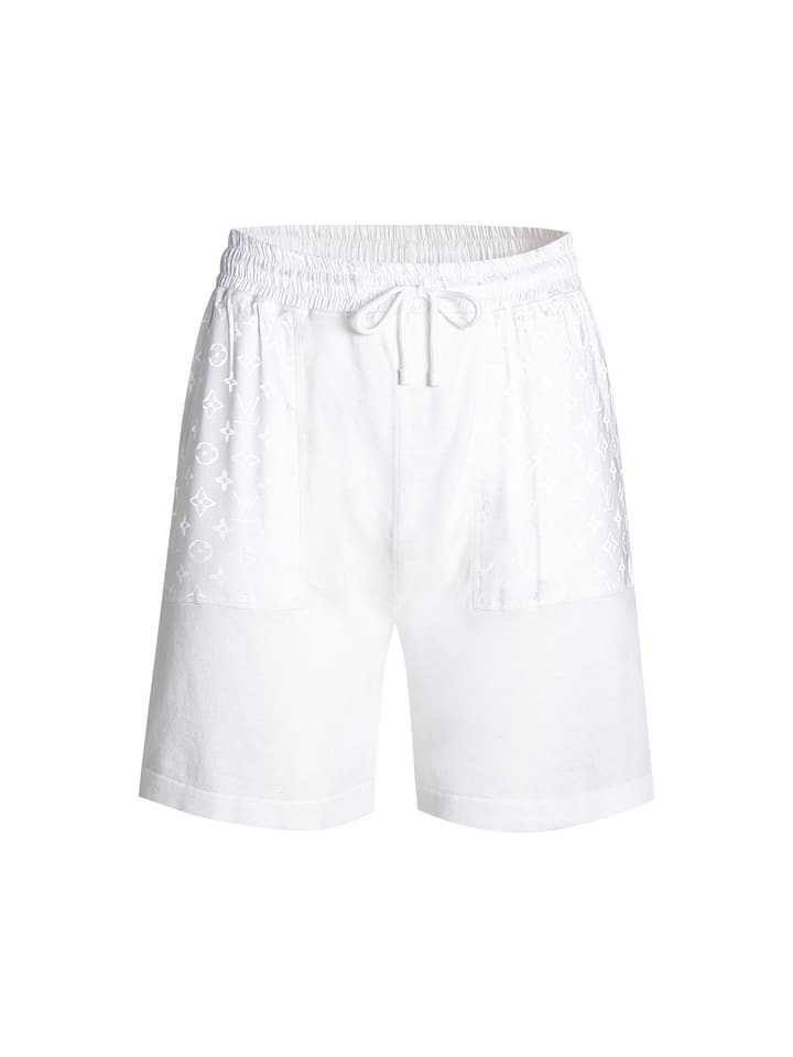 Louis Vuitton Nylon Inset Drawstring Shorts – 25SS in White