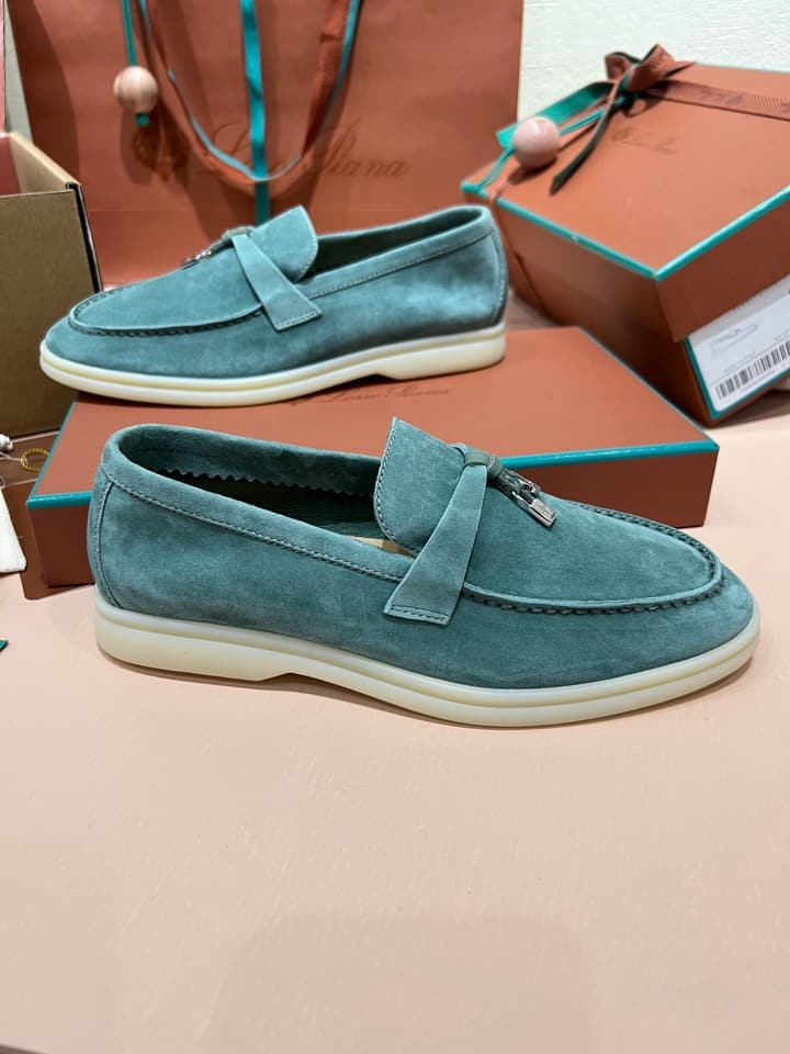 Loro Piana My Charms Classic Loafers in Nude